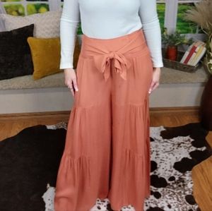 Tiered Wide Leg Pants